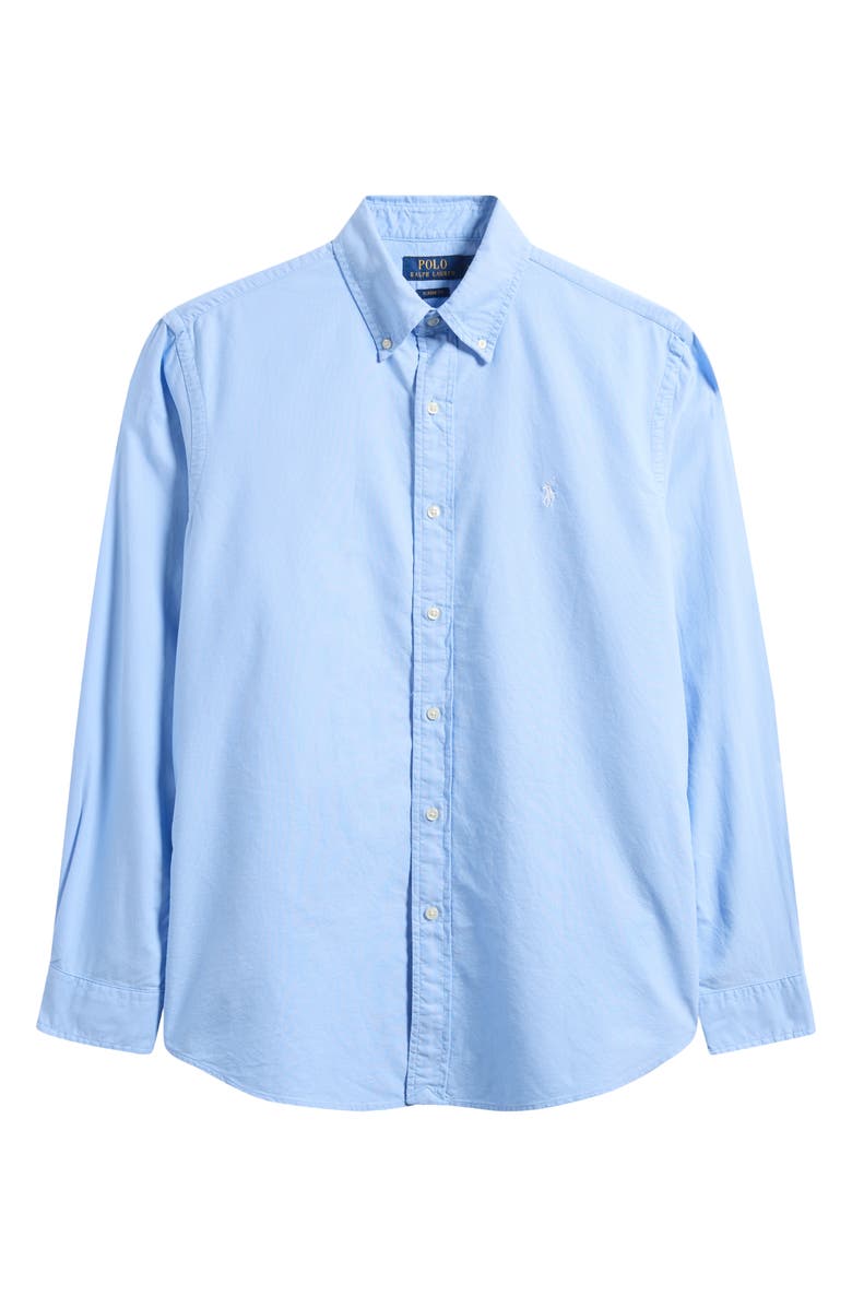 Polo Ralph Lauren Oxford Cotton Button-Down Shirt, Main, color, Austin Blue W/ White Pp