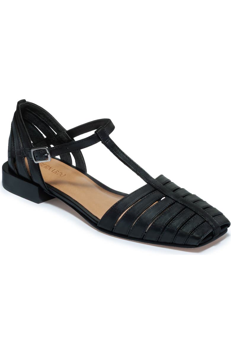 Bernardo Footwear Brighton Fisherman Flat, Alternate, color, Black