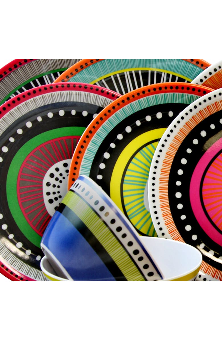 Gibson Almira 12-Piece Dinnerware Set in 4, Alternate, color, White