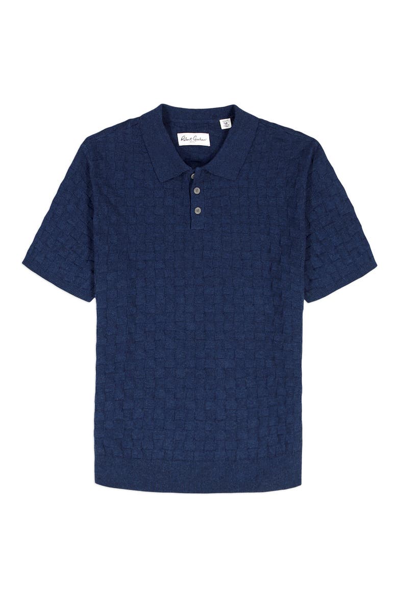 Hampson Cotton Polo Sweater, Alternate, color, NAVY