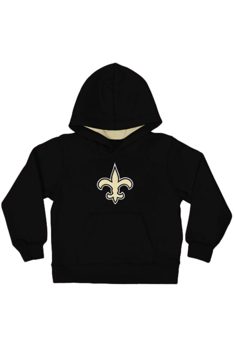 New Orleans Saints Toddler Fan Gear Primary Logo Pullover Hoodie - Black, Main, color, Black