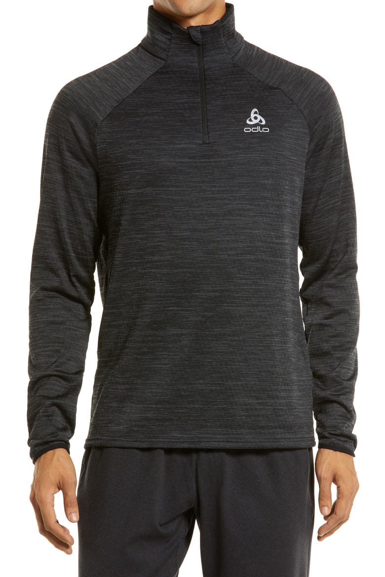 Run Easy Half-Zip Mid-Layer Top, Main, color, BLACK MELANGE