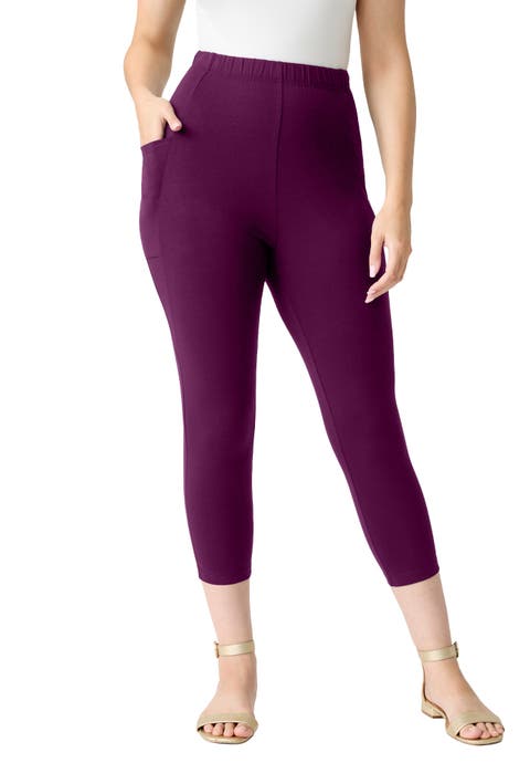 Side-Pocket Essential Capri Legging (Plus)