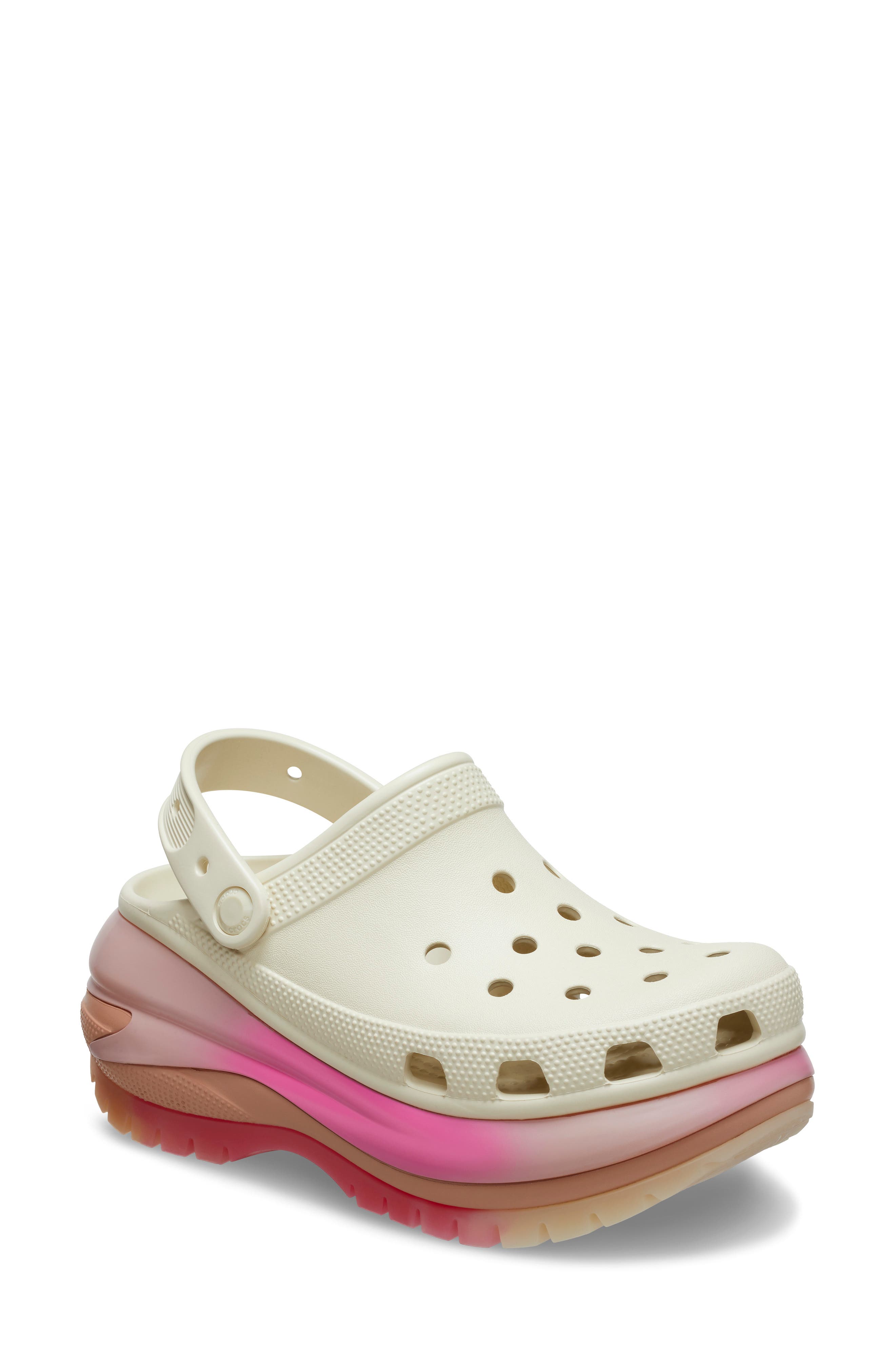 CROCS Classic Mega Crush Platform Slingback Clog, Main, color, 