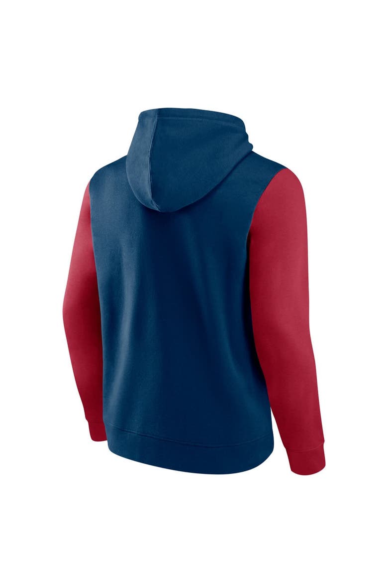 Men's Fanatics Navy/Red Houston Texans Outline Pullover Hoodie, Alternate, color, Navy