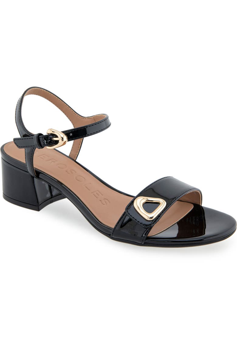 Aerosoles Cairo Block Heel Sandal - Multiple Widths Available, Main, color, Black Patent Faux Leather