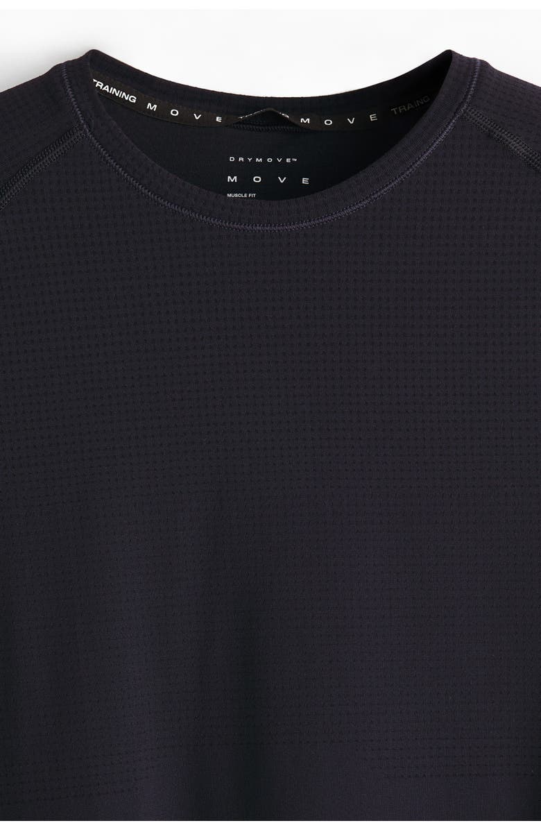 H&M Muscle Fit Sports T-shirt With Drymove, Alternate, color, Dark Blue