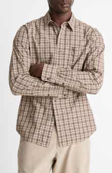 Vince Great Falls Plaid Cotton Button-Up Shirt