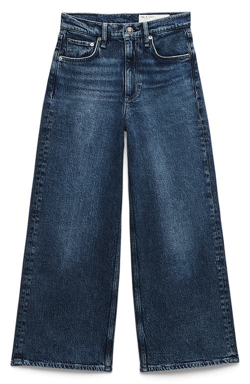Rag & Bone Andi High Rise Ankle Wide Leg Jeans In Adeline