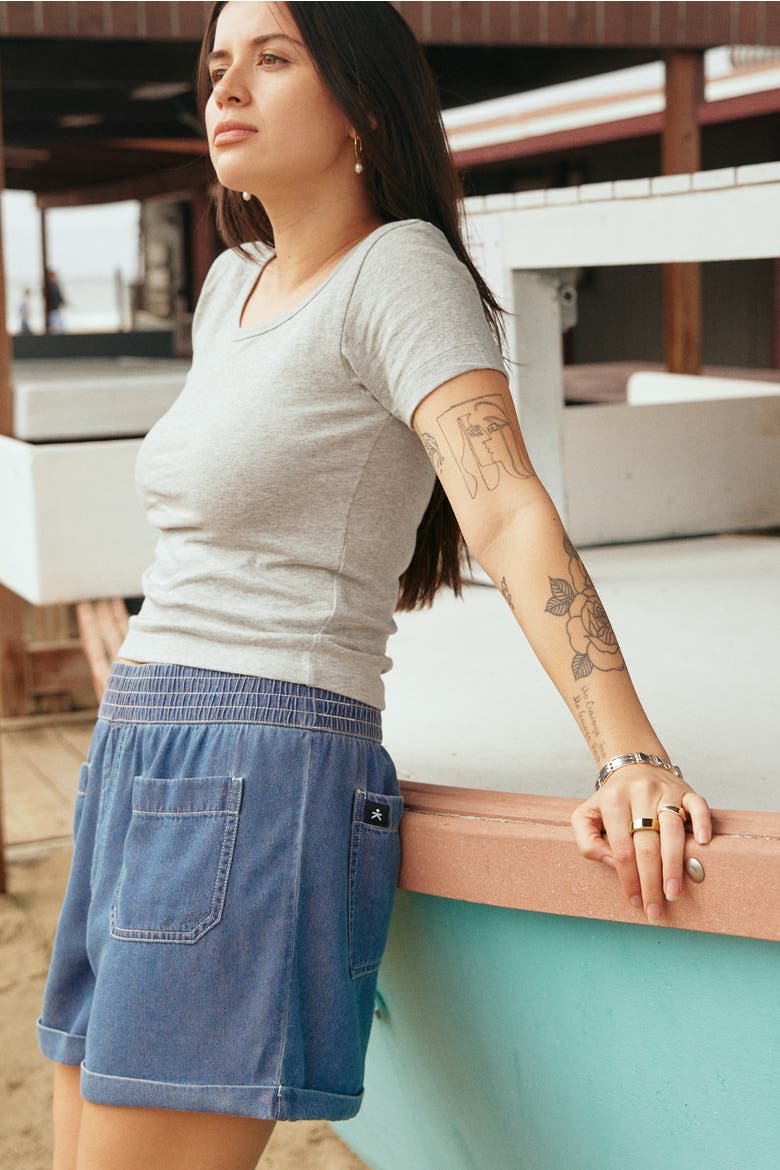 Wimberly Short, Alternate, color, Dark Wash