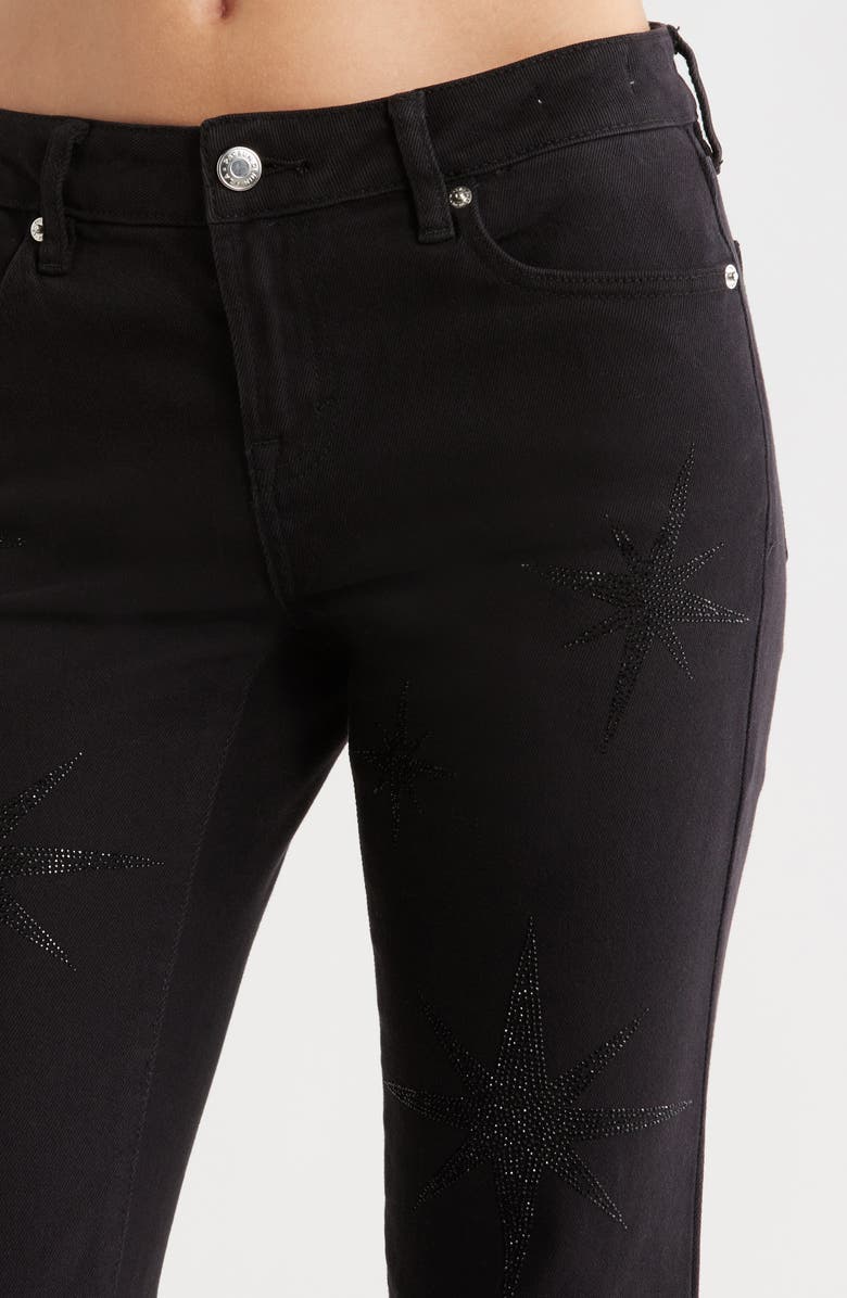 PacSun Vanya Glitter Star Detail Bootcut Jeans, Alternate, color, Black