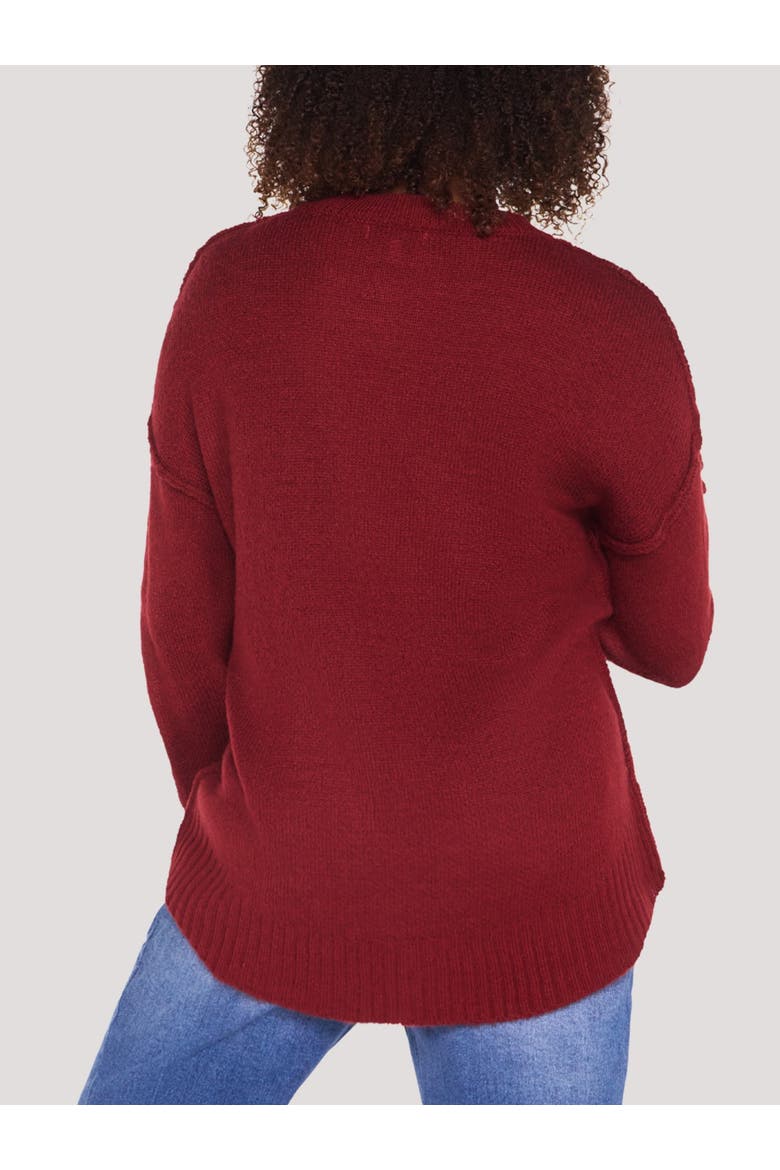 Crew Neck Long Sleeve Sweater, Alternate, color, Biking Red