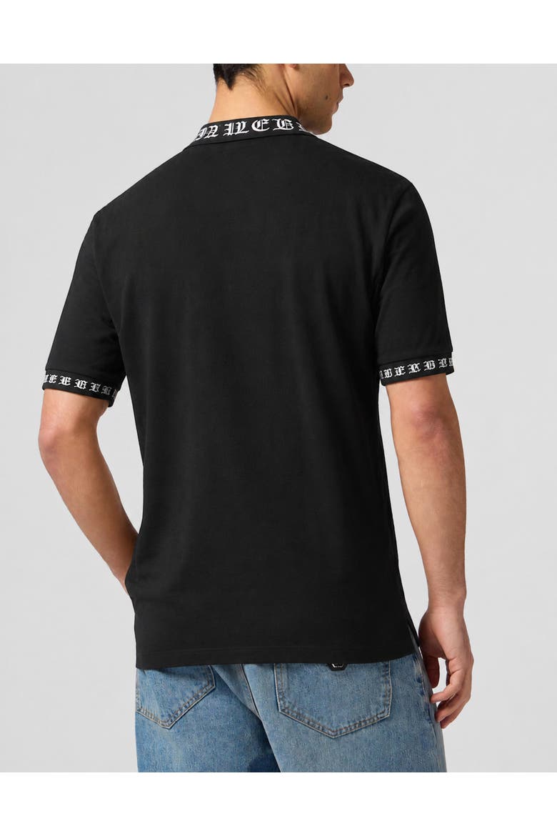 Polo T-Shirt Gothic Men, Alternate, color, black