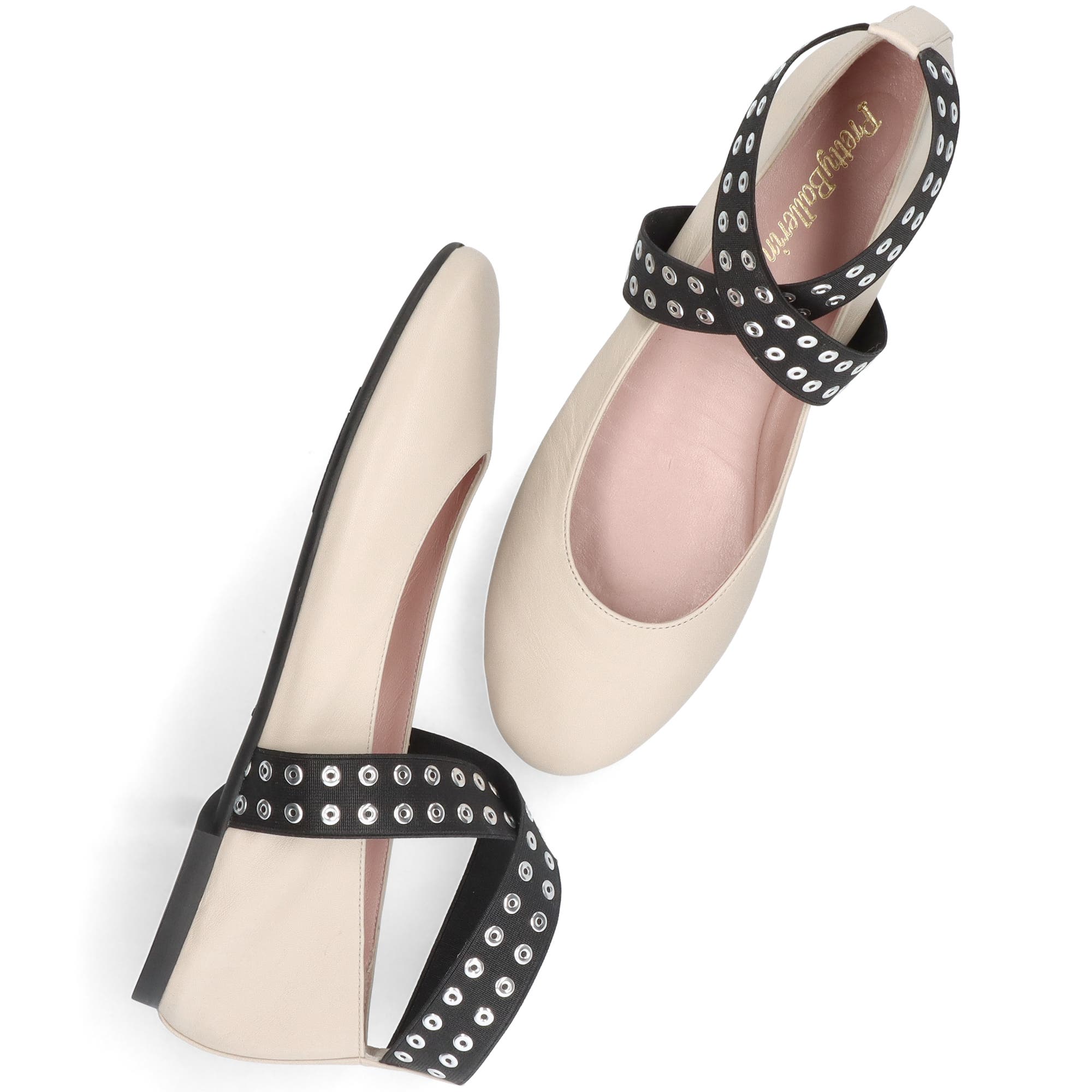 Pretty Ballerinas Ankle strap ballet flat, Alternate, color, Ivory