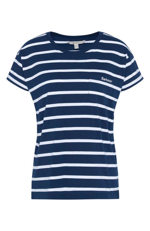 Barbour Otterburn Stripe T-shirt In Navy White