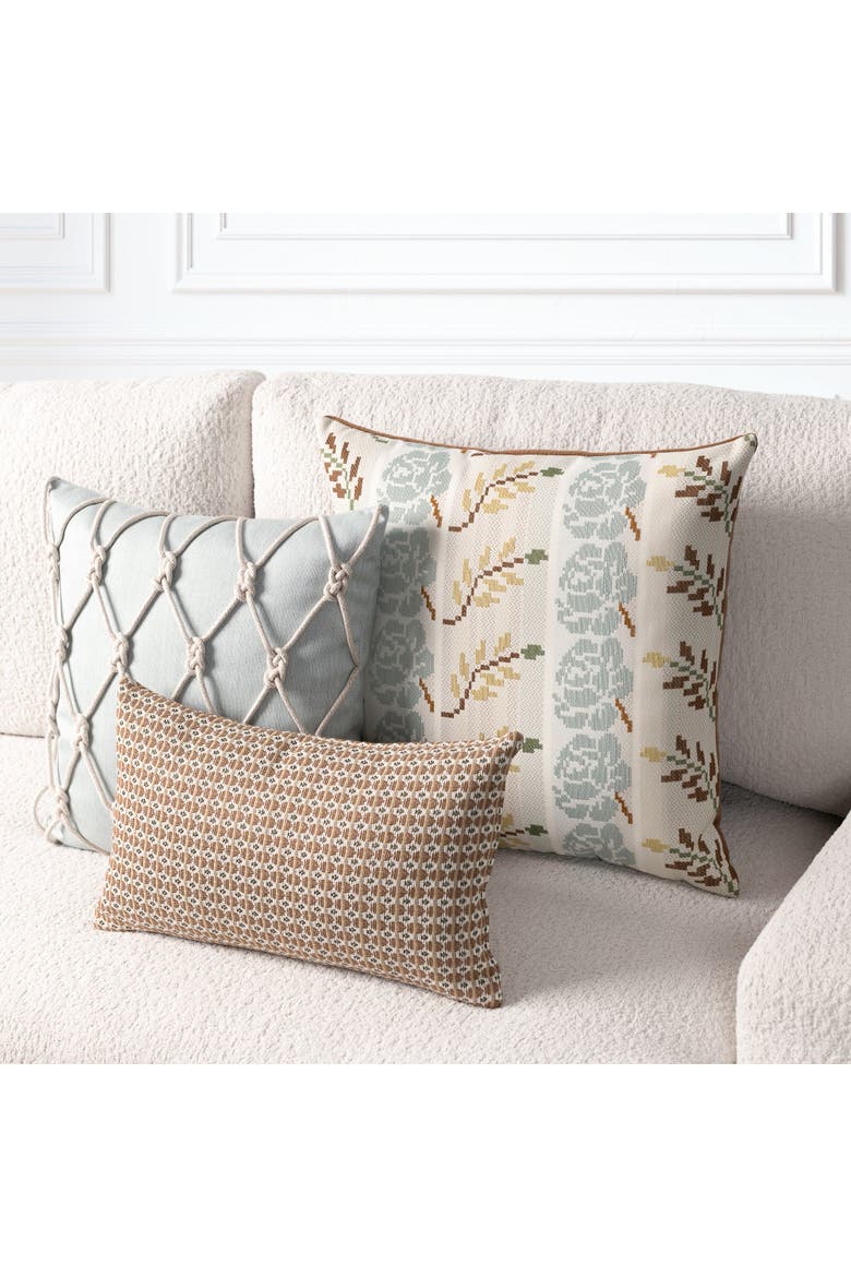 Cadence Textured Indoor & Outdoor Woven Accent Pillow & Insert, Alternate, color, Sienna