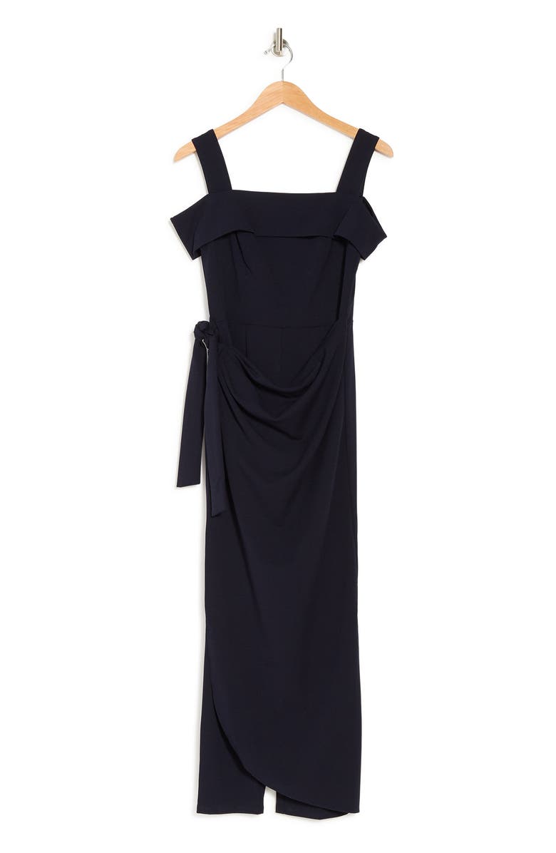 Marina Cold Shoulder Waist Tie Overlay Jumpsuit, Alternate, color, 