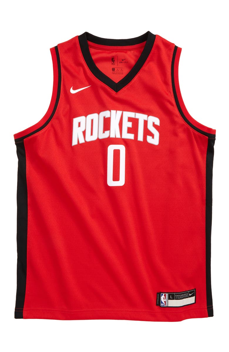 Nike Youth Nike Russell Westbrook Red Houston Rockets Swingman Jersey - Icon Edition, Main, color,