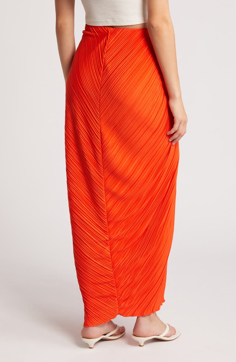 Good American Plissé Sarong Maxi Skirt, Alternate, color,