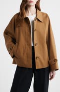 MANGO Cuba Oversize Short Cotton Trench Coat