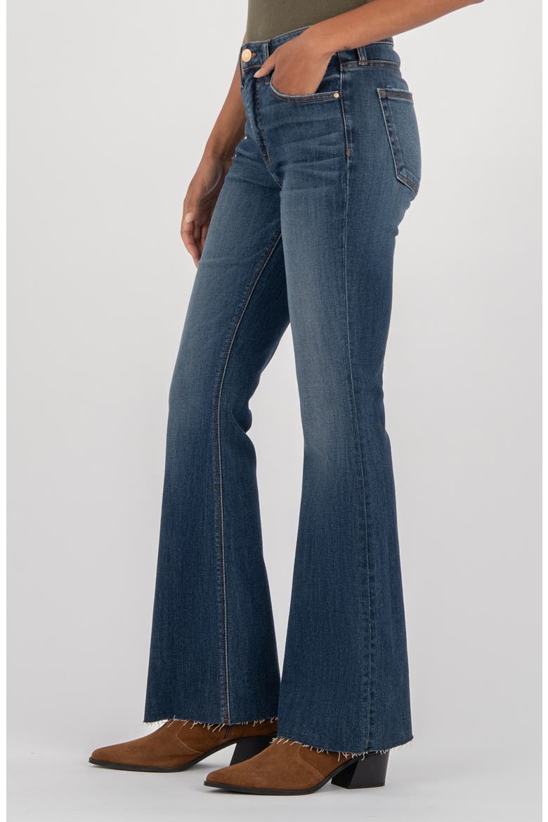 Stella Raw Hem High Waist Flare Jeans, Alternate, color, INTRIGUING
