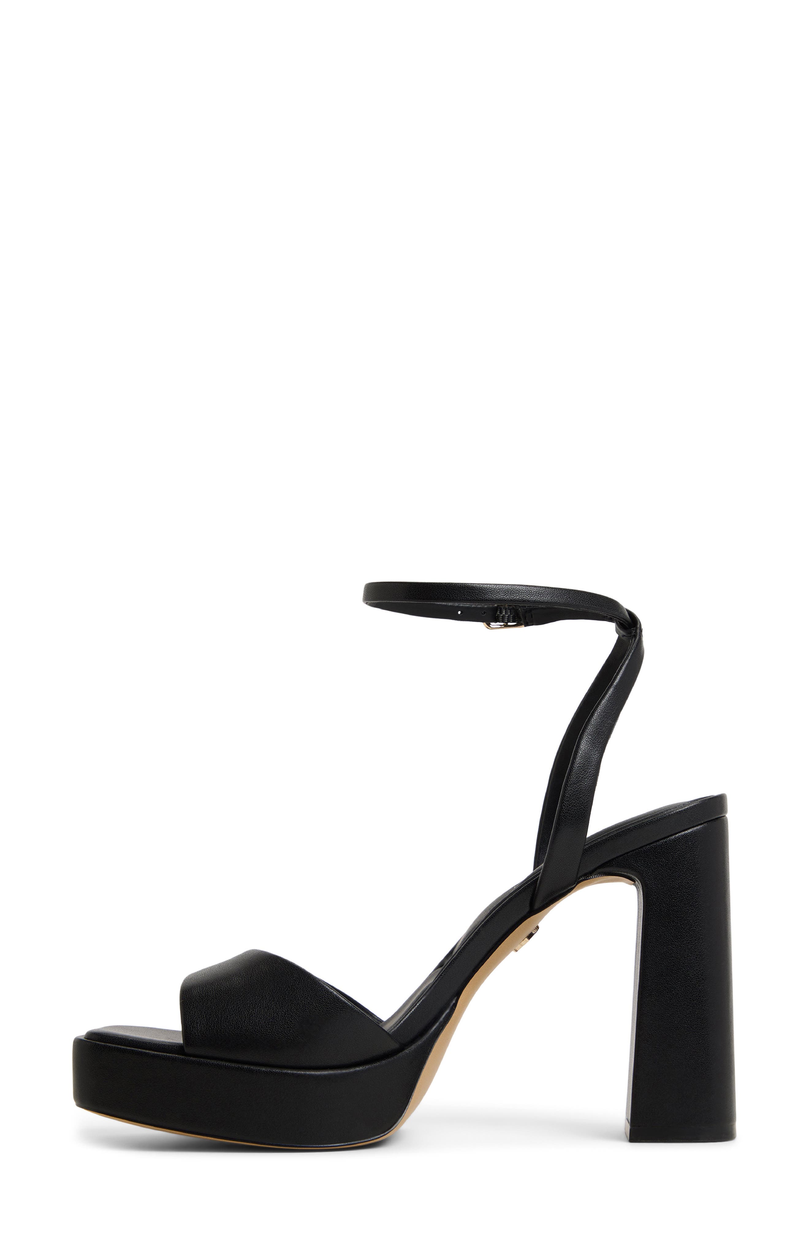 ALDO Lothon Ankle Strap Platform Sandal, Alternate, color, Black