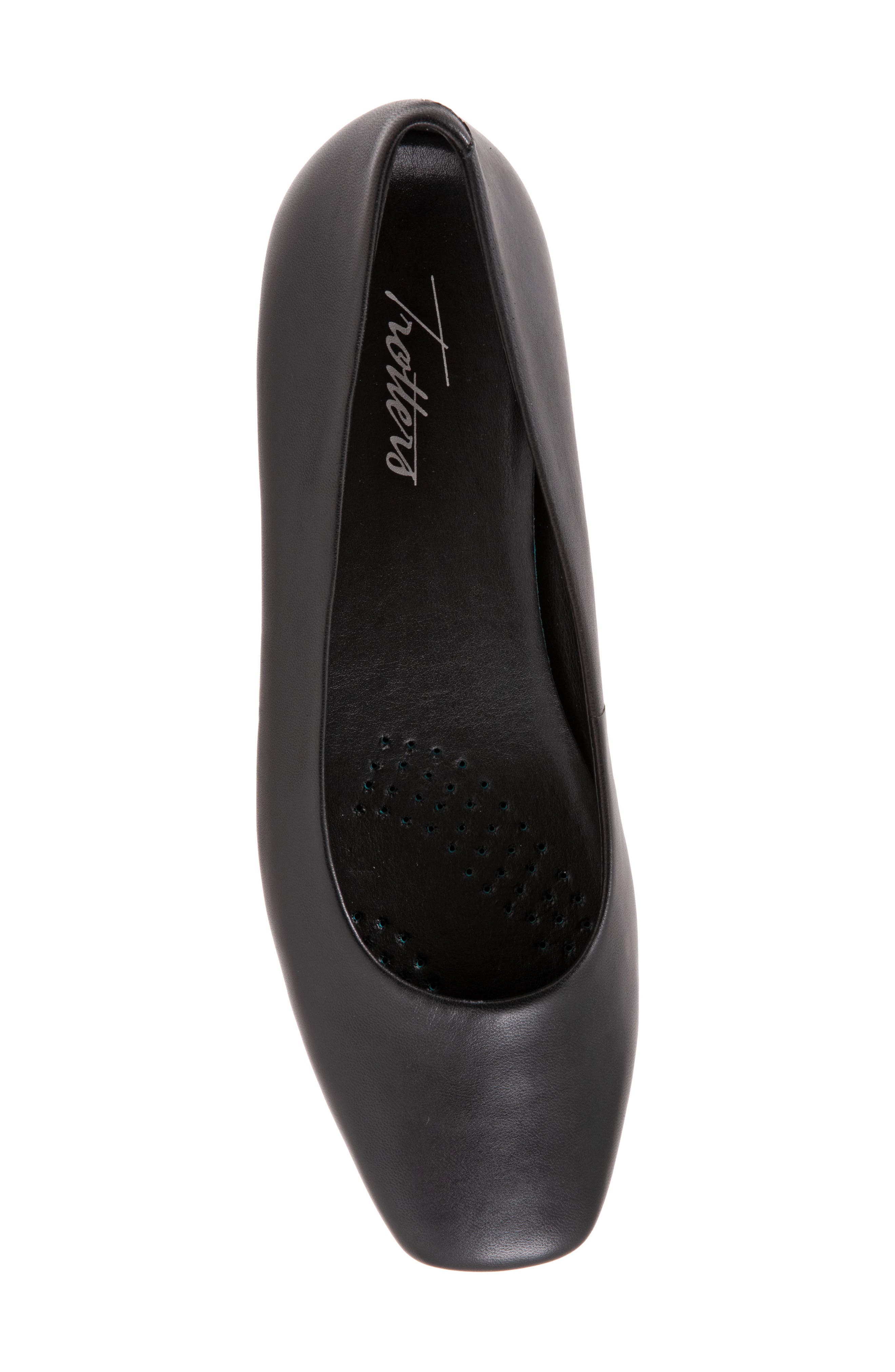 Trotters Honor Flat - Multiple Widths Available, Alternate, color, Black Leather