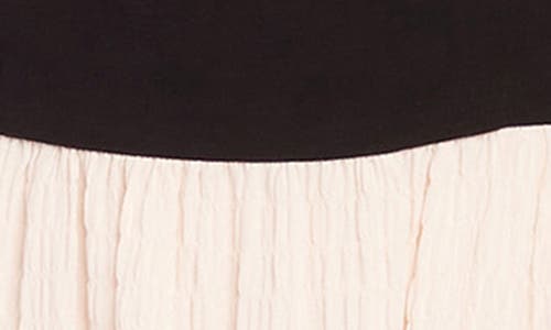 Fifteen Twenty Anetta Contrast Midi Dress In Cream And Black In Neutral