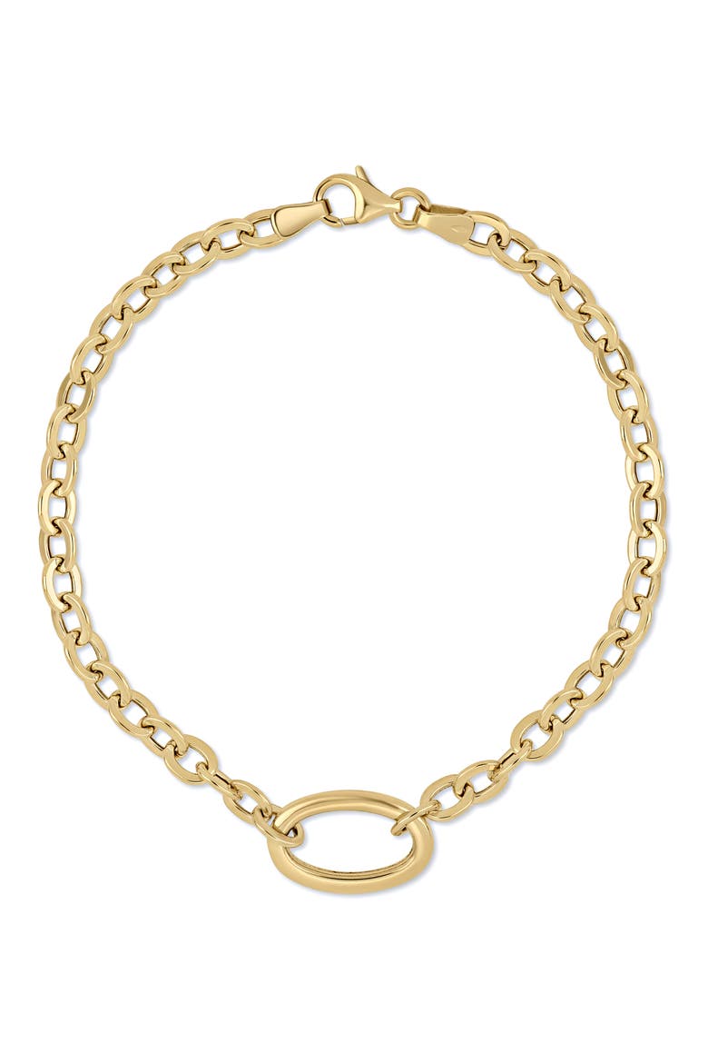14K Gold Oval Line Bracelet, Main, color, 14K YELLOW GOLD