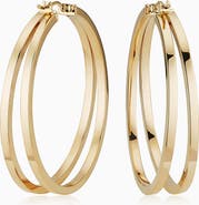 Oradina 14K Yellow Gold Hudson Large Hoops