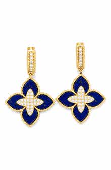 Agate Floral Drop Earrings