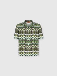 UM Bowling Shirt In Viscose With Zigzag Print
