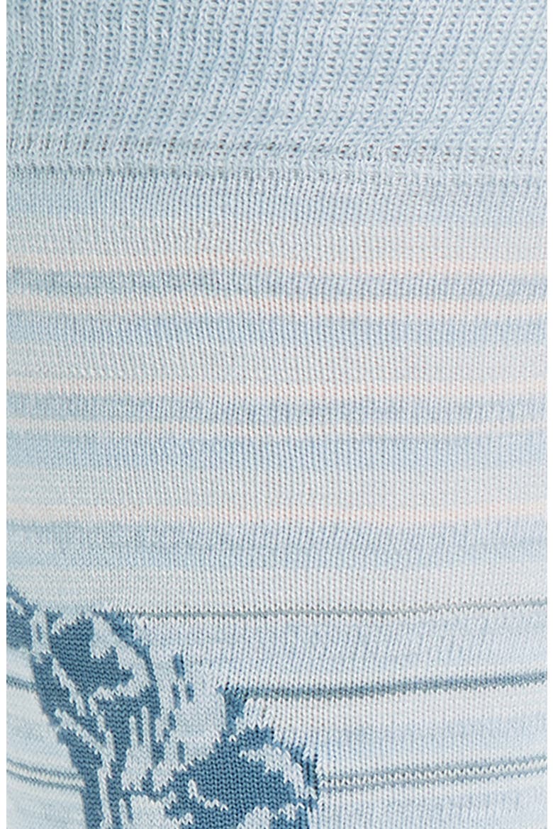 Stripe Golf Print Mercerized Cotton Blend Dress Socks, Alternate, color, AIR BLUE