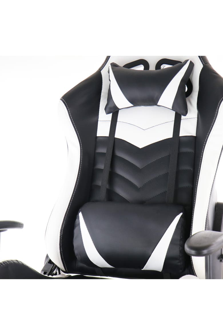 Gaming Chair in Black and White, Alternate, color, Black