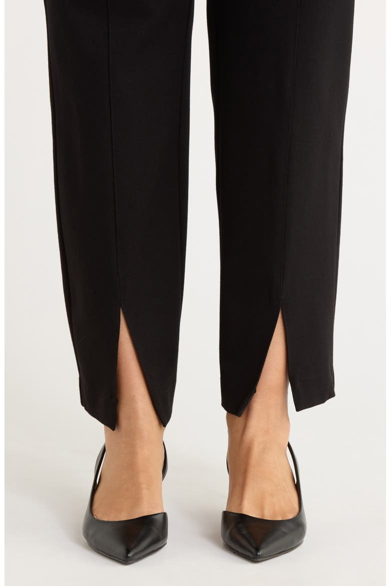 Slit Cuff Pull-On Pants, Alternate, color, ANNE BLACK