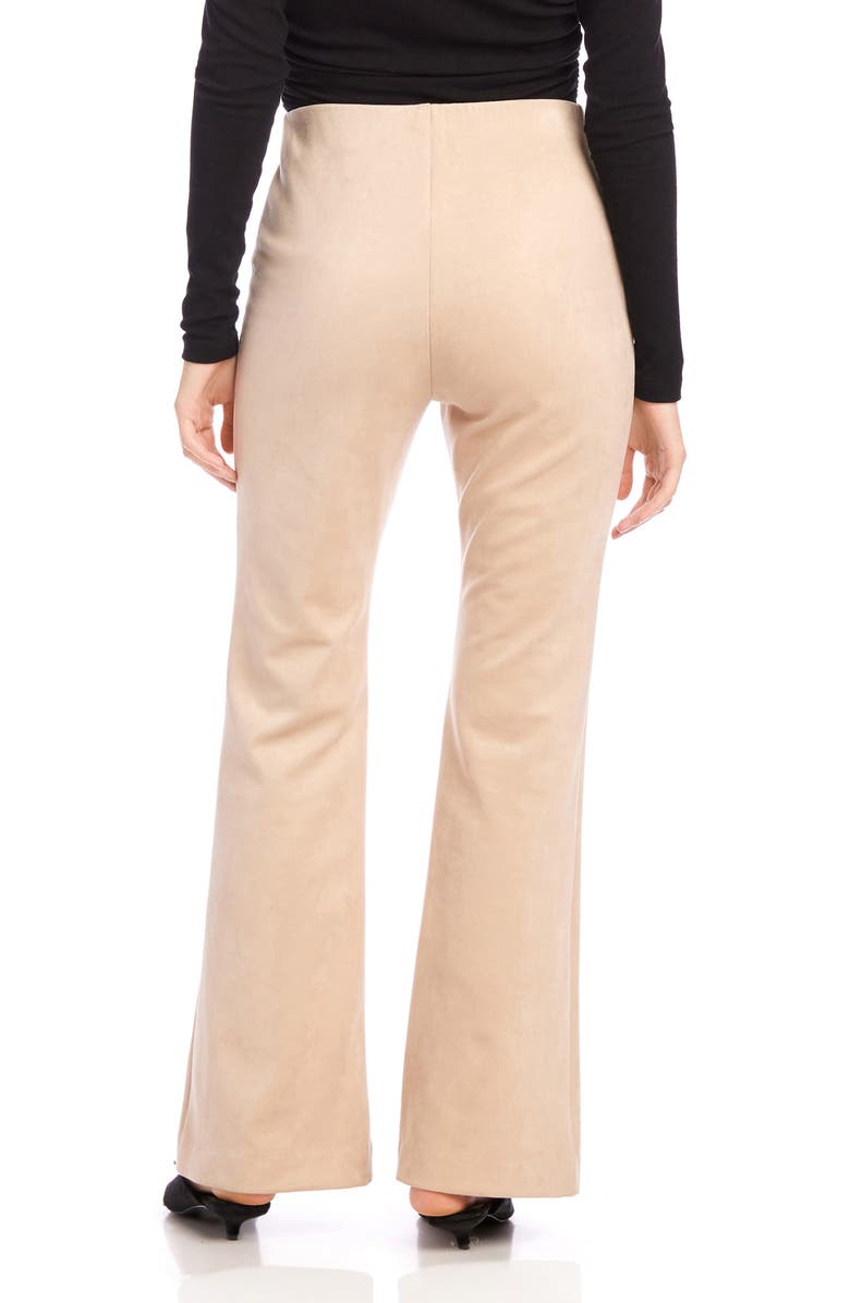 FIFTEEN TWENTY Ellie Pintuck Bootcut Faux Suede Pants, Alternate, color, Almond