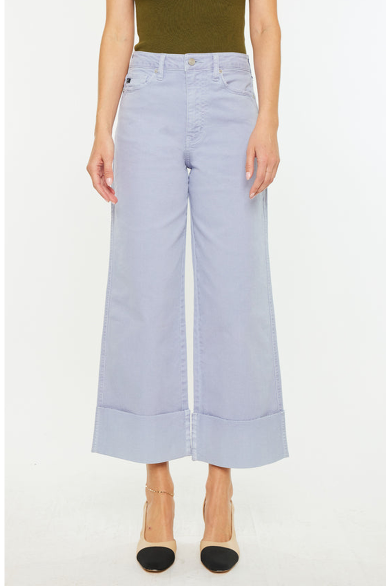 Sammie High Rise 90's Cropped Wide Leg Jeans, Main, color, Lavender