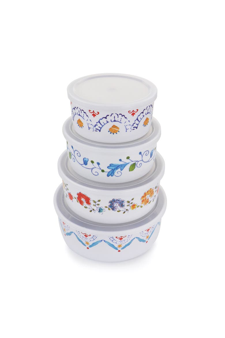 8 Piece Anaya Round Nesting Food Storage Set, Alternate, color, Multi