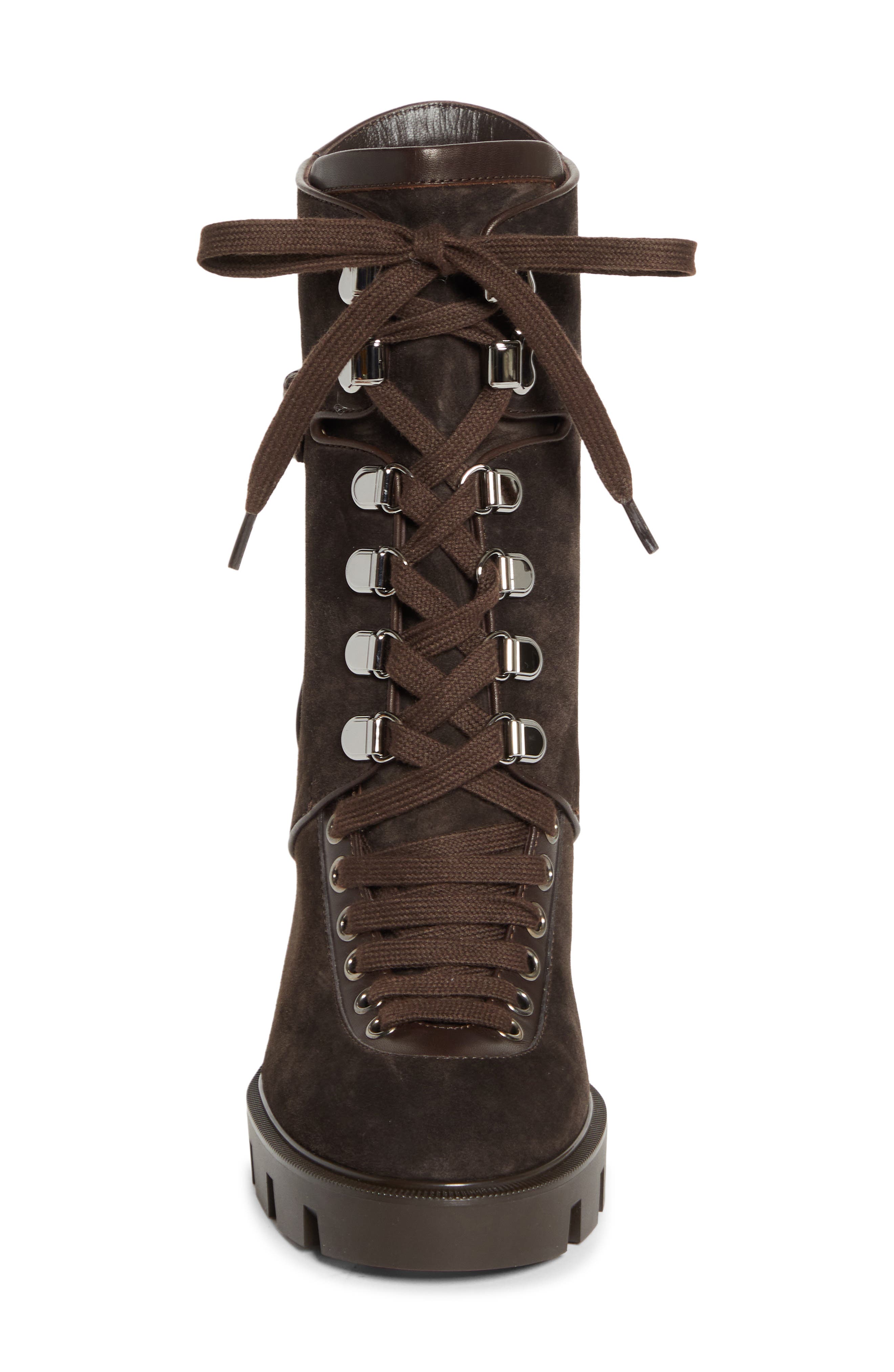 Christian Louboutin Macademia Combat Boot, Alternate, color, Cafe/ Dark Brown