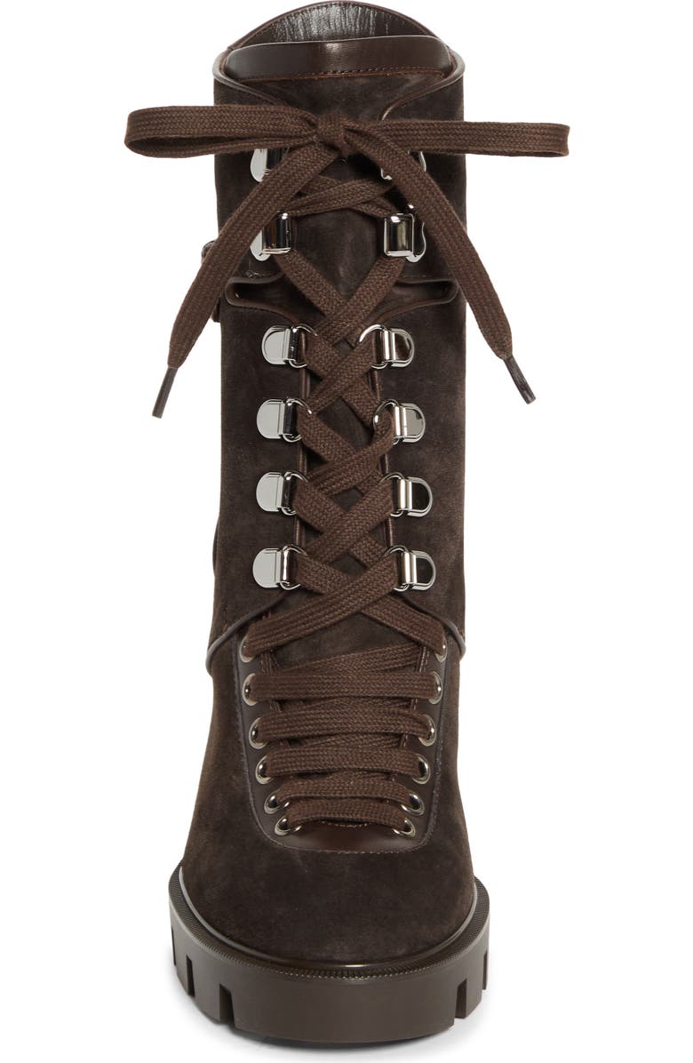 Christian Louboutin Macademia Combat Boot, Alternate, color, Cafe/ Dark Brown