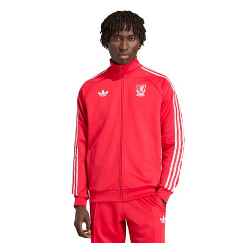 Men's adidas Originals  Red Liverpool Culturewear Full-Zip Track Jacket