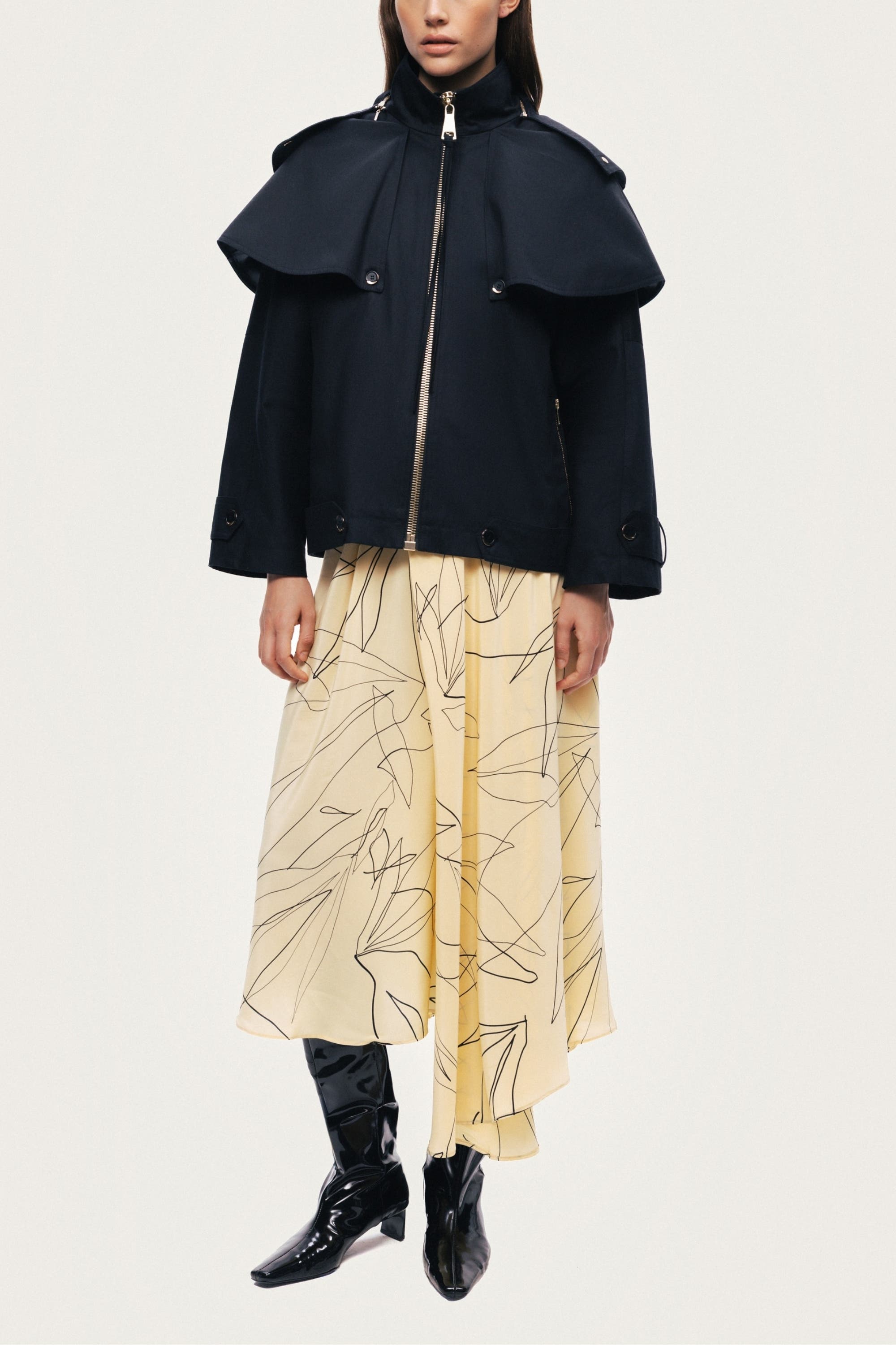 Hooded Short Trench Jacket - image 2