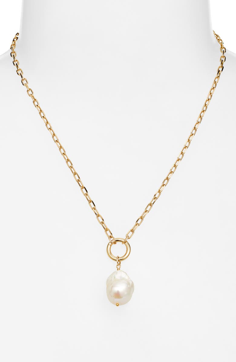 Set & Stones James Baroque Pearl Necklace, Alternate, color, Gold