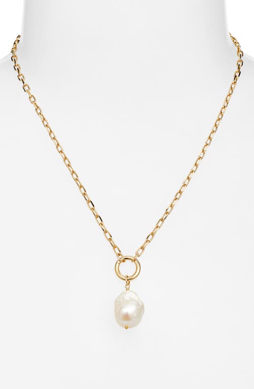 Set & Stones James Baroque Pearl Necklace In Gold