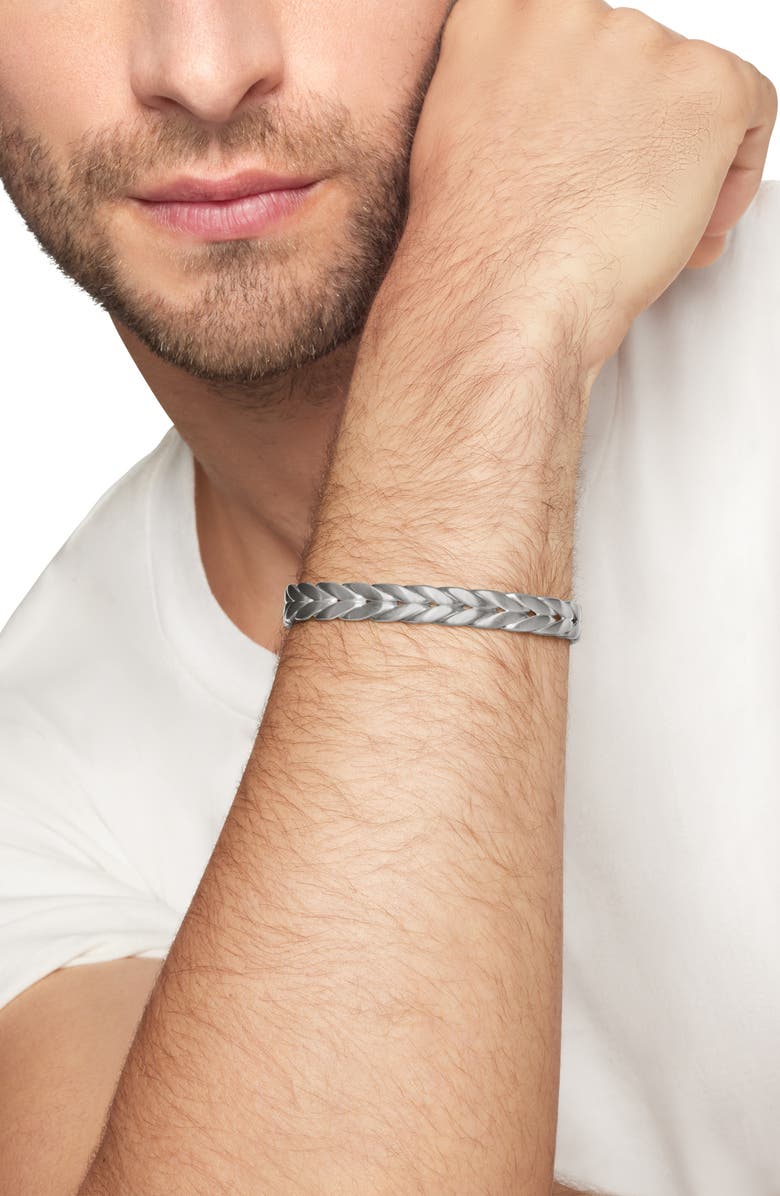 David Yurman Chevron Cuff Bracelet in Sterling Silver, 9mm, Alternate, color,