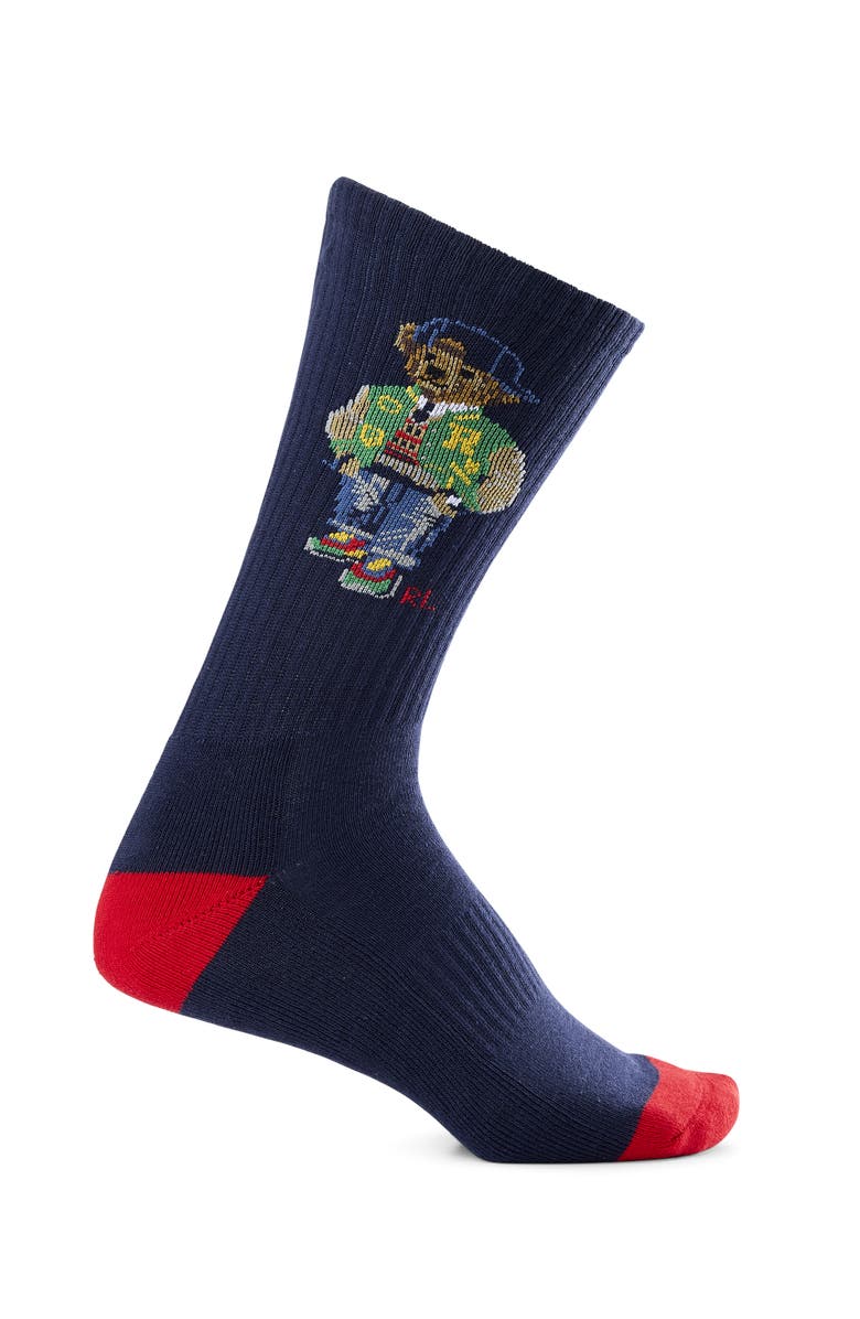 Polo Ralph Lauren Big & Tall 6-pk Bear Crew Socks, Alternate, color, 