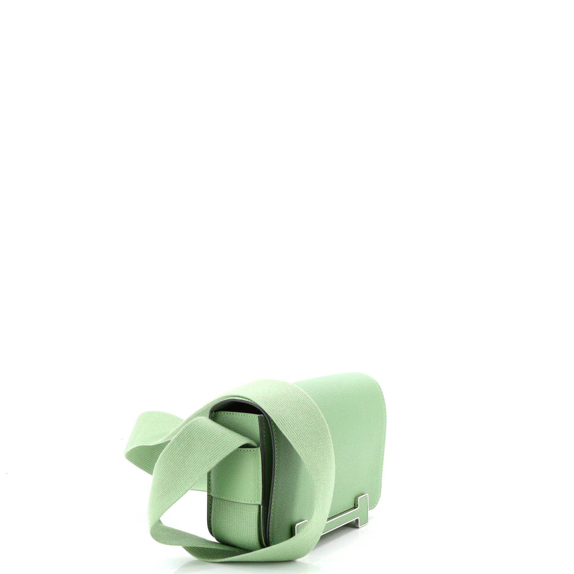 Pre-Owned Hermes Geta Bag Chevre Mysore, Alternate, color, Vert Criquet