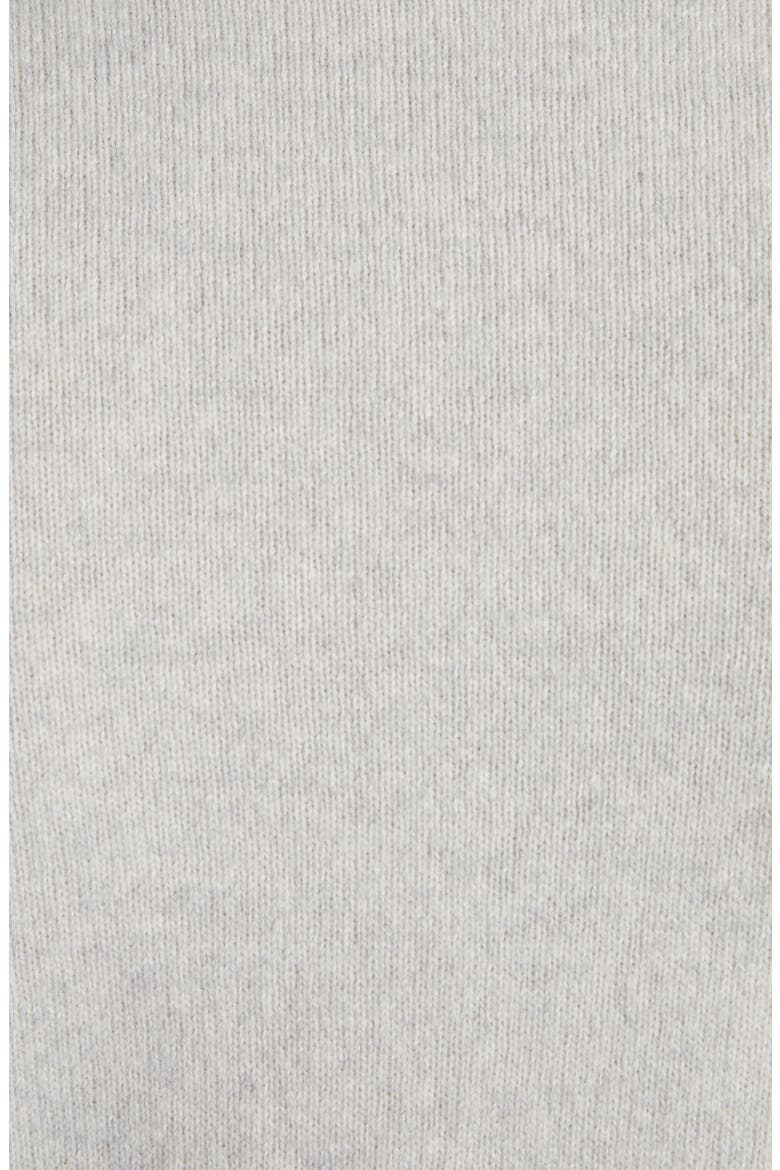 Lambswool & Cashmere Half Zip Sweater, Alternate, color, PALE GREY