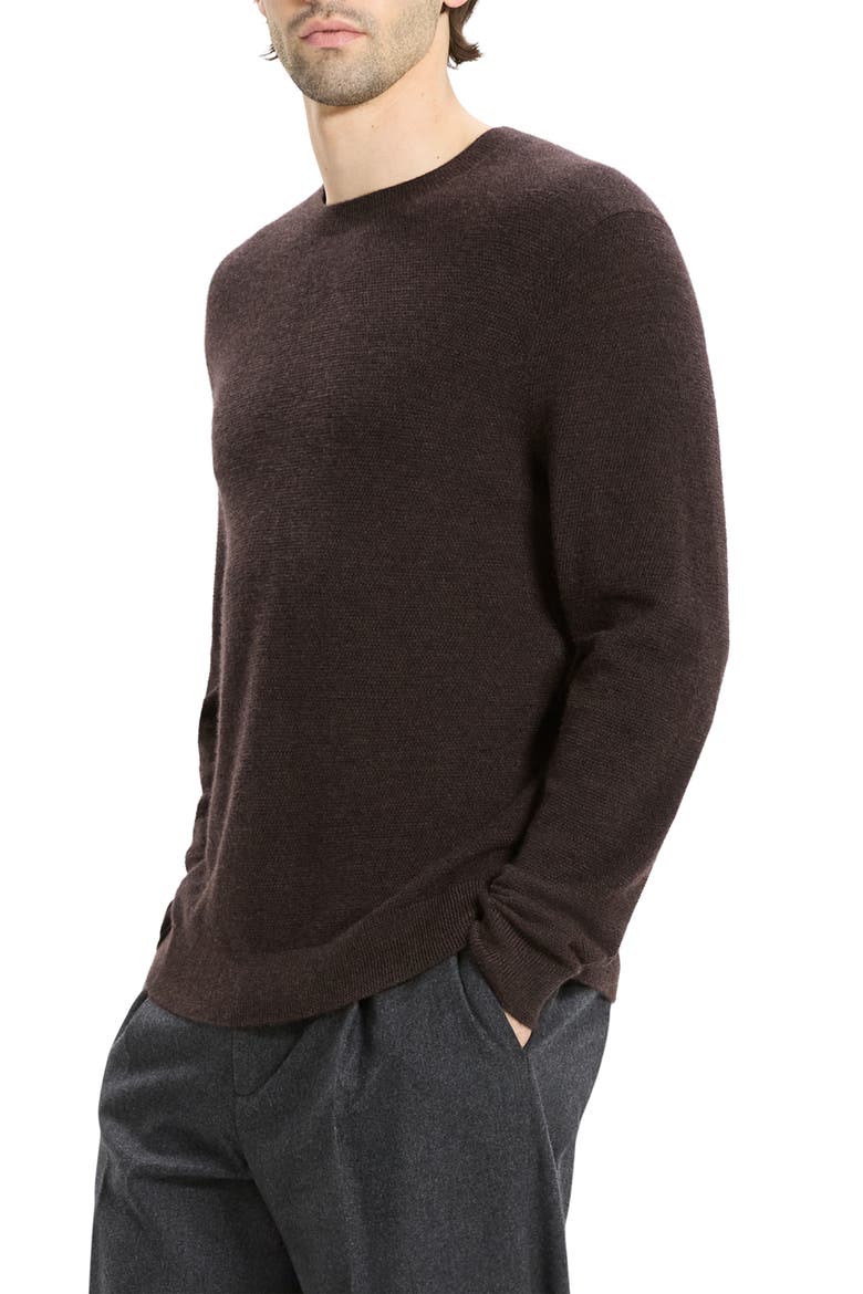 Cyr Cashmere Crewneck Sweater, Alternate, color, BROWNWOOD MELANGE