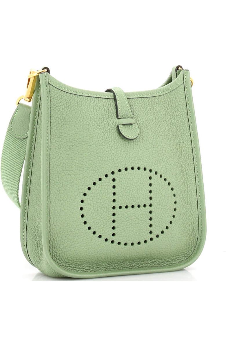 Pre-Owned Hermes Evelyne Bag Gen III Clemence TPM, Alternate, color, Vert Criquet